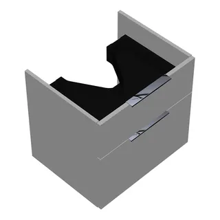 sanibel-Waschtisch-Unterbau 2.0 FLEX WVYO056 560mm breit Schubl/Auszug Weiß Matt