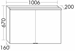 sanibel-Spiegelschrank 2.0 FLEX SPIY100 LED 1006x670mmx200mm verspiegelt – Bild 2