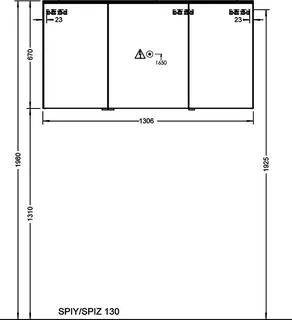 sanibel-Spiegelschrank 2.0 FLEX SPIZ130R LED-Waschtisch 1306x670mmx200mm verspiegelt – Bild 2