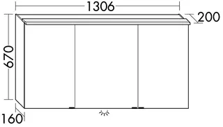 sanibel-Spiegelschrank 2.0 FLEX SPIZ130R LED-Waschtisch 1306x670mmx200mm verspiegelt – Bild 3