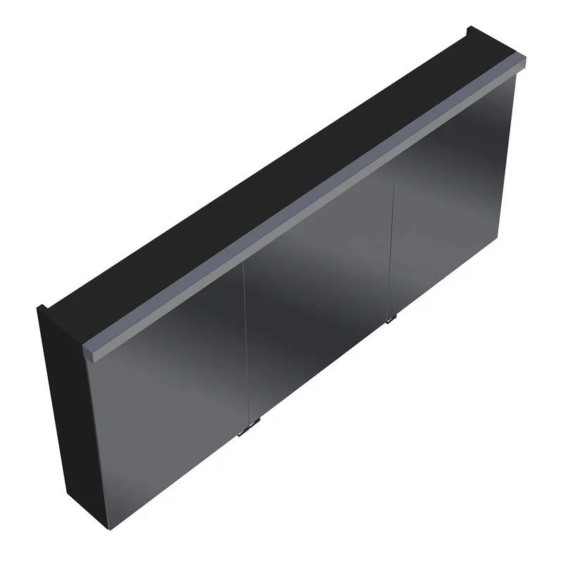 sanibel-Spiegelschrank 2.0 FLEX SPGJ140L LED-Waschtisch 1400x640mmx180mm Grau Glänzend