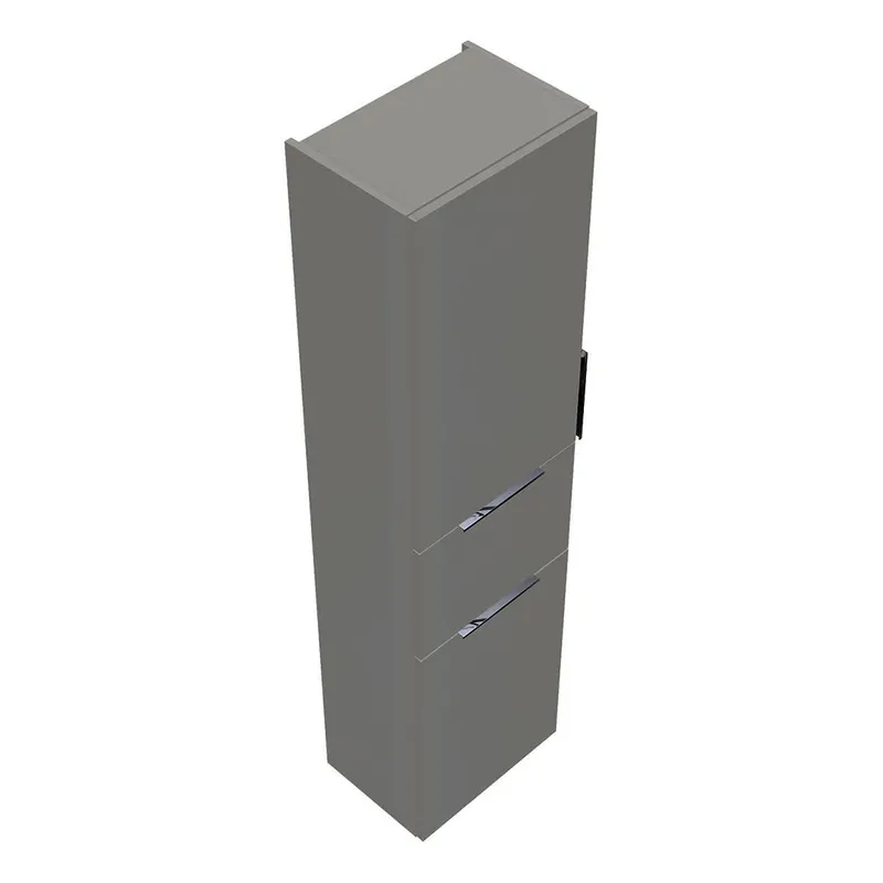 sanibel-Hochschrank 2.0 FLEX HSKV045L links 450x1760mm Weiß Glänzend