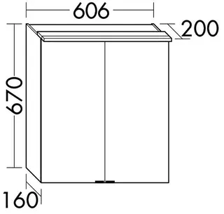 sanibel-Spiegelschrank 2.0 FLEX SPIY060 LED 606x670mmx200mm verspiegelt – Bild 2