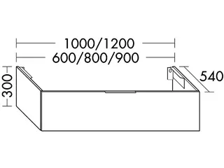 sanibel-Waschtisch-Unterschrank 2.0 FLEX WVXW060 zu Konsole 600x300x540mm Weiß Matt – Bild 2