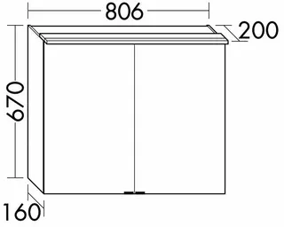 sanibel-Spiegelschrank 2.0 FLEX SPIY080 LED 806x670mmx200mm verspiegelt – Bild 3