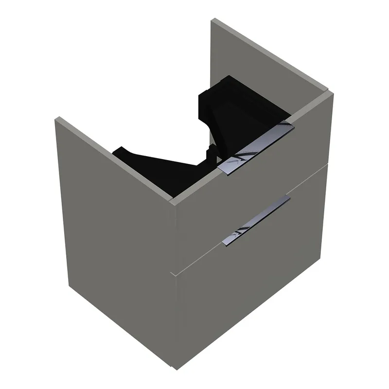 sanibel-Waschtisch-Unterbau 2.0 FLEX WVXY055 550mm breit Schubl/Auszug Weiß Glänzend