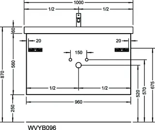 sanibel-Waschtisch-Unterbau 2.0 FLEX WVYB096 960mm breit Schubl/Auszug Weiß Matt – Bild 3