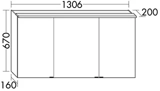 sanibel-Spiegelschrank 2.0 FLEX SPIY130R LED 1306x670mmx200mm verspiegelt – Bild 2