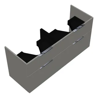 sanibel-Waschtisch-Unterbau 2.0 FLEX SFQQ130 1300mm 2 Schubl/2 Auszüge Weiß Glänzend