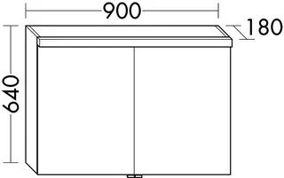 sanibel-Spiegelschrank 1.1 SPGJ 090/LED 900mm breit Tectona Zimt – Bild 3