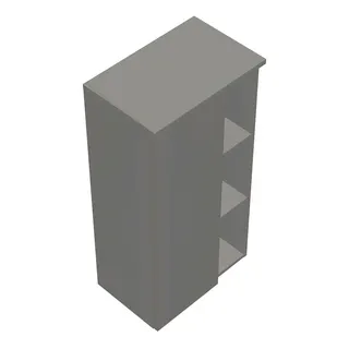 sanibel-Mittelschrank 2.0 FLEX UHGZ050L links 500x980mm Weiß Glänzend