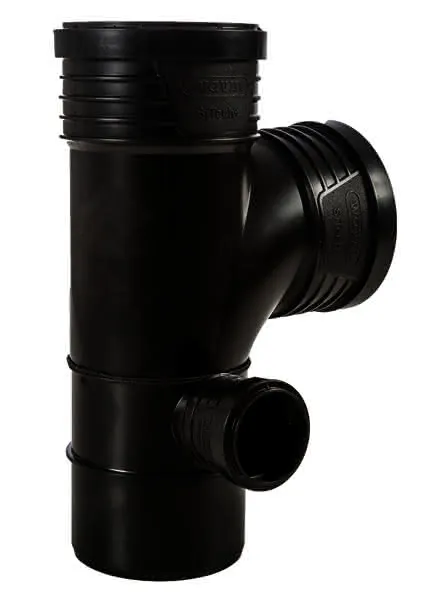 comfort-Dusch-Doppelabzweig 90 Grad links schallgedämmt DN 90x90x50
