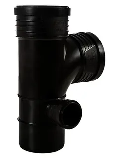 comfort-Dusch-Doppelabzweig 90 Grad links schallgedämmt DN 90x90x50
