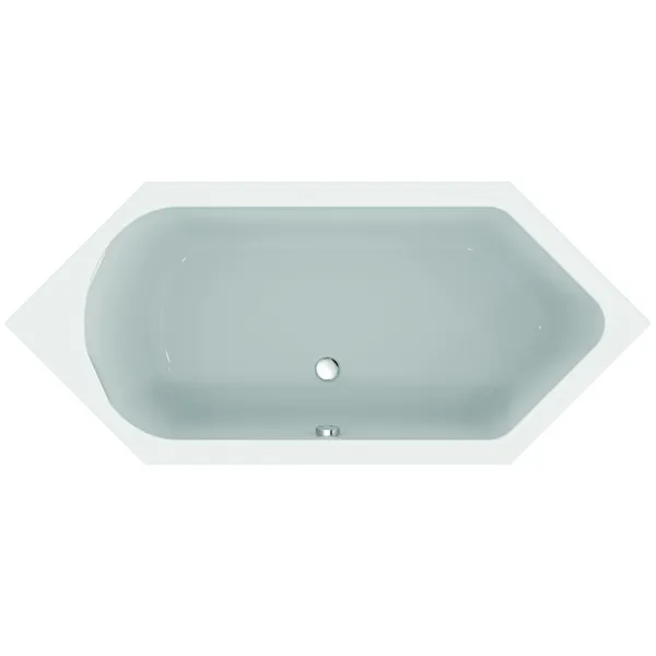 sanibel 1001-Acryl-Sechseckbadewanne A18 2050x900x450mm weiß