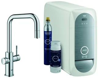 GROHE Starterkit GROHE Blue Home 31543 auszb. Mousseur BT/WIFI U-Auslauf chrom