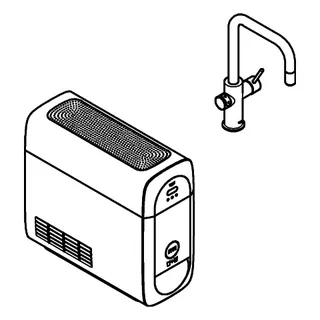 GROHE Starterkit GROHE Blue Home 31543 auszb. Mousseur BT/WIFI U-Auslauf chrom – Bild 3