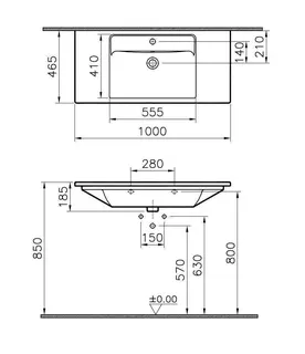 Möbel-Waschtisch 1000x465mm m.HL m. ÜL. aktiv4YOU 2.0, topweiß – Bild 2
