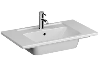 Möbelwaschtisch 80cm, mit Hl. mit Ül. aktiv4YOU 2.0, topweiß