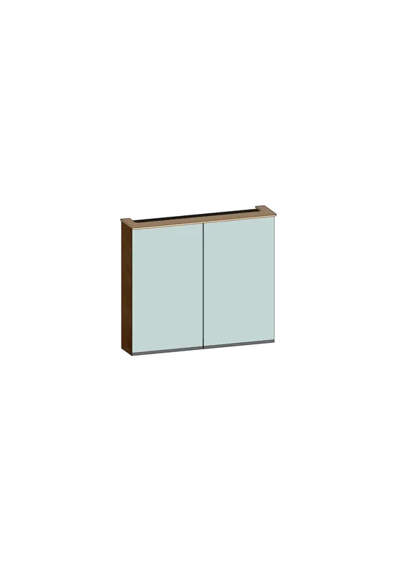 Spiegelschrank m. 2 T. u. LED Lichtsegel trend4YOU, B:810xH:710xT:170mm,S-Eiche