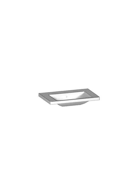 Keramik-Waschtisch m. Überlauf B: 810 mm trend4YOU, T: 460 mm, weiß