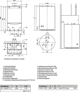 Vaillant atmoTEC plus, Aufputz VCC 194/4-5A LL,VIH R 120/6B, VRT 350 – Bild 2