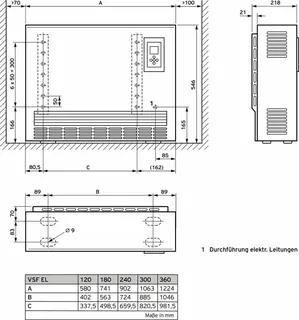 Vaillant Elektro-Speicherheizgerät VSF 180/5 EL mit elektr. Laderegler – Bild 4