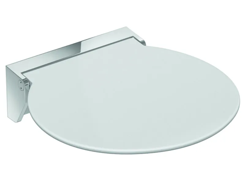 sanibel care-Klappsitz A18 F01635.0013 380x405mm Edelstahl verchromt/weiß