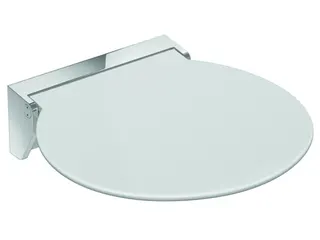 sanibel care-Klappsitz A18 F01635.0013 380x405mm Edelstahl verchromt/weiß