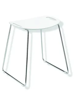 sanibel care-Duschhocker A18 F01635.0004 Gestell verchromt Sitzfläche weiß