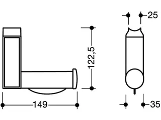 sanibel care-Papierhalter F01635.0034 A18 Aufrüstsatz chromoptisch beschichtet – Bild 2