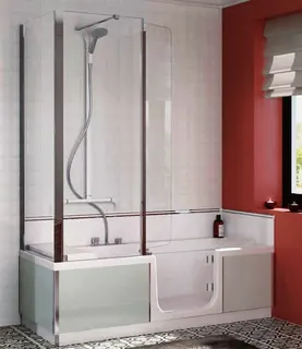 sanibel CARE-Acryl-Badewanne A18 DUO 4 Einstieg 1600x750mm Kopfteil rechts weiß