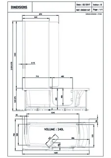 sanibel CARE-Acryl-Badewanne A18 DUO 4 Einstieg 1600x750mm Kopfteil rechts weiß – Bild 2