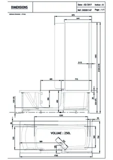 sanibel CARE-Acryl-Badewanne A18 DUO 4 Einstieg 1700x750mm Kopfteil links weiß – Bild 2