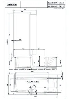 sanibel CARE-Acryl-Badewanne A18 DUO 4 Einstieg 1700x750mm Kopfteil rechts weiß – Bild 2