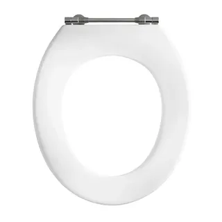 WC-Sitz Projecta, Polygiene o.Deckel Weiß Spezialscharnier, fest, Edelstahl