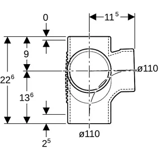 Geberit Silent-db20 Bogeneckabzweig 88,5Gr d110/110 – Bild 4
