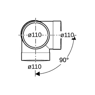 Geberit Silent-db20 Bogeneckabzweig 88,5Gr d110/110 – Bild 5