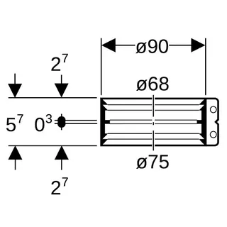 Geberit Übergangsspannverbinder d75mm d1=68mm – Bild 4