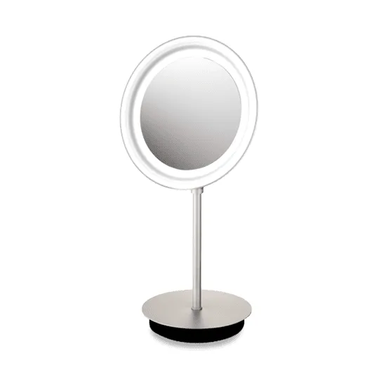 Decor Walther Standkosmetikspiegel LED BS 15, 5-fach, nickel satiniert