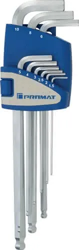 Winkelschraubendrehersatz Imbus 9-tlg.Ku.-Halter SW 1,5-10mm lang