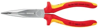 Flachrundzange L.200mm 40Grad gew.VDE Mehrkomp.-Hüllen KNIPEX