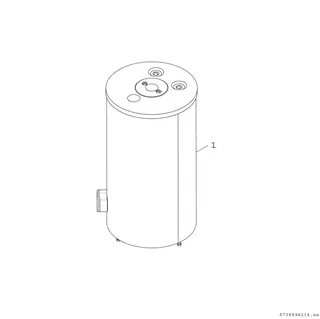 BO untenstehender Systemspeicher STORAW 120-5 O1 A, 964x600, 120 L, silber – Bild 2