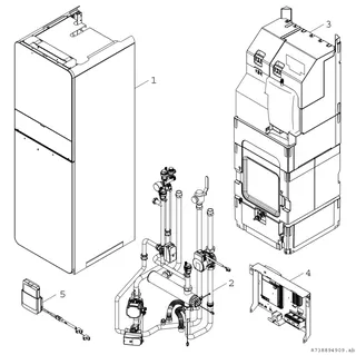 BOSCH Kompaktmodul AWMB 9 für Luft-WPHyd raulik, Regelung und Pufferspeicher – Bild 2
