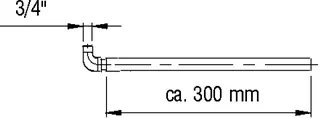 Bertrams Duschwanne Entwässerungsrohr-Set 3/4'' mit PVC Schlauch ca. 300mm lg. – Bild 2