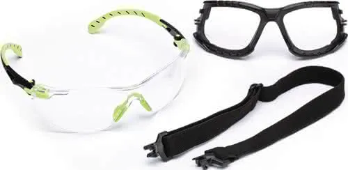 Schutzbrille Solus™ 1000-Set EN 166,EN 1 70,EN 172 Bügel grün,Scheibe klar PC 3M