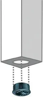 Kunststoffglocke D.65mm Trgf.50kg Einpresstiefe 18mm harte BD BS ROLLEN – Bild 2