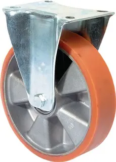 Bockrolle 100mm 200kg Guß-PUR 105x85mm Alu.BS ROLLEN