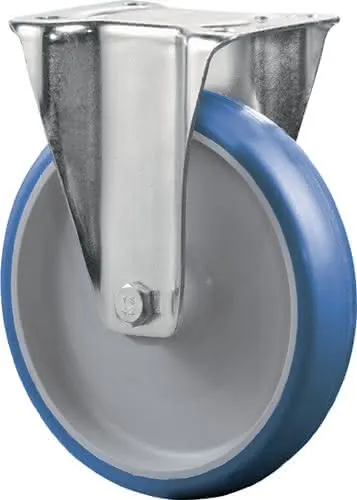 Bockrolle D.100mm Trgf.125kg PU Platte L104xB80mm BS ROLLEN
