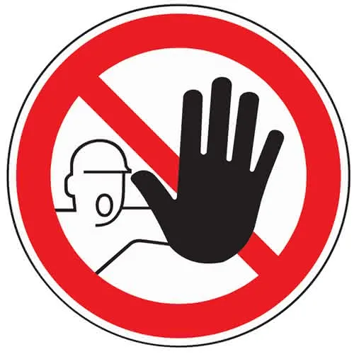 Verbotszeichen Zutritt für verboten D200 mm Kunststoffschild rot/schwarz