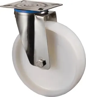 Lenkrolle D.200mm Trgf.300kg Ku.Platte L129xB106mm BS ROLLEN